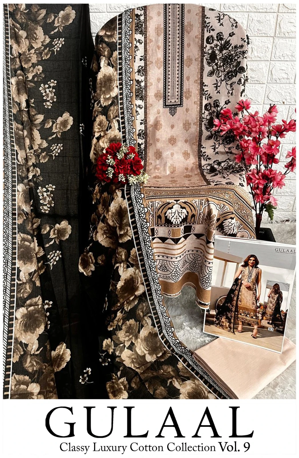 Gulaal Classy Luxury Cotton Collection Vol 9 Pure Cotton Wholesale Pakistani Salwar Suit Catalog — Wholesale Salwar Suits, MPA wholesale from Surat — view 7